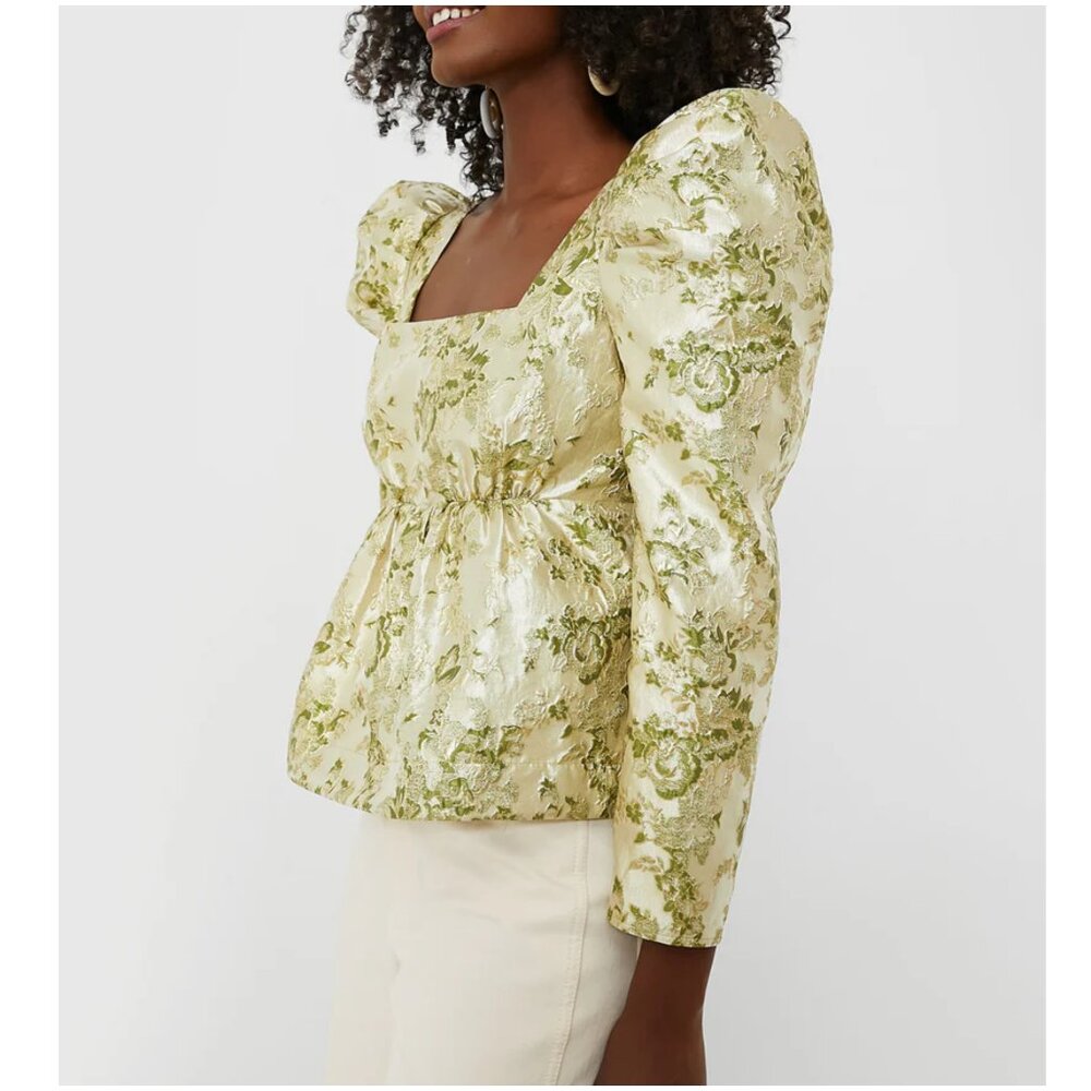 Tuckernuck Gold Floral Blouse - Picture 3 of 13